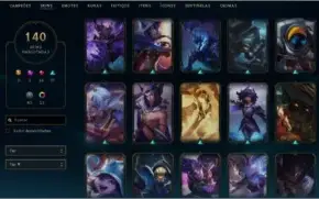 Conta league of legends skins da season 1 140 skins