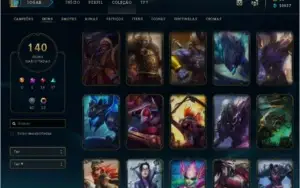 Conta league of legends skins da season 1 140 skins