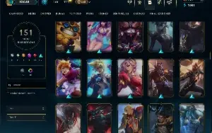 Platina 3 com TODOS os champs e 151 Skins ( SUP / ADC )