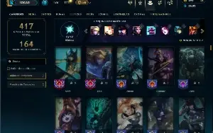 Platina 3 com TODOS os champs e 151 Skins ( SUP / ADC )