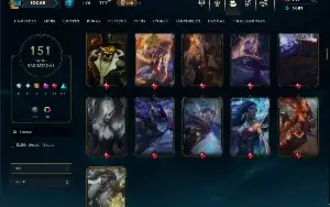 Platina 3 com TODOS os champs e 151 Skins ( SUP / ADC )