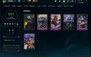 Platina 3 com TODOS os champs e 151 Skins ( SUP / ADC )