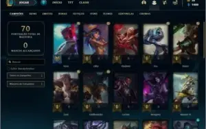 Conta platina 4 com 5 skins e 32 champs