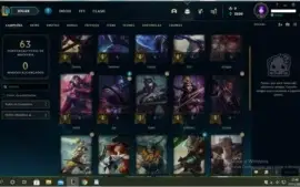 CONTA UNRANKED 21 CHAMPZ 4 SKINS.
