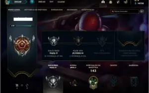 Conta prata 4 com 22 skins e 62 champs