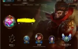 CONTA LEAGUE OF LEGENDS - DIAMANTE 5