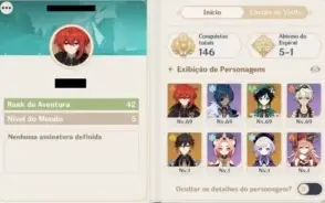 Conta AR42 DILUC/QIQI/VENTI/ZHONGLI/AMOS