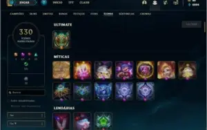 Conta Unranked com 201 Skins e 155 Champs + 5 Ultimates