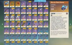 neuvillete+bis hutao c1 +bis diluc, keqing e jean + lança