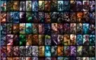 Conta ouro V, várias skins e quase todos campeões.