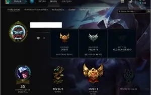 Conta Lol - Gold 1 Flex - 26 Campeoes - 6 Skins