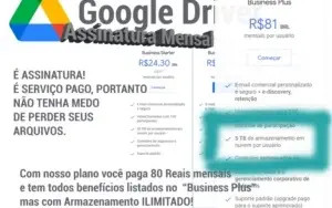 Google Fotos e Workspace Drive Ilimitado