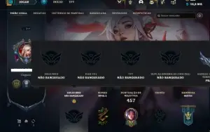 Conta Unranked com TODOS os champs e 209 Skins