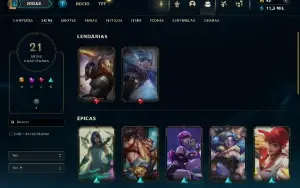 Fullacesso 21 Skins - Level 152 - 101 Campeões