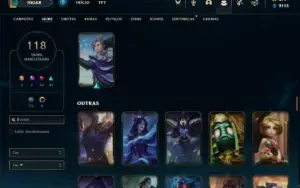 Conta Unranked com 120 Champs e 118 Skins + 370 RP