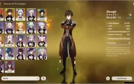 CONTA AR50 (ZHONGLI+GANYU+VENTI+YOIMIYA+DILUC (TUMULO+JADE)