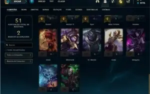 Conta prata 3 com 37 Champs e 12 Skins