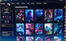 Conta goldlV LOL, de 2015,142 skins, gastei 500 reais nela.