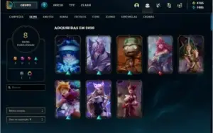 Smurf lol com RP e fragmentos de skins