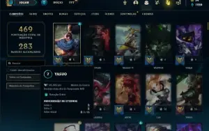Conta bronze 2 com 150 Champs e 170 Skins (2 Ultimates)