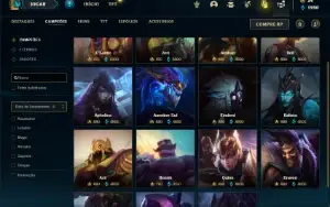Conta bronze 2 com 150 Champs e 170 Skins (2 Ultimates)