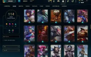 Prata 2 com 100 Champs e 113 Skins + 3 Espolios