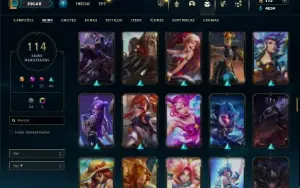 Prata 2 com 100 Champs e 113 Skins + 3 Espolios