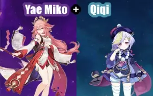 Conta Genshin Impact AR 7 com Yae Miko e Qiqi ⭐