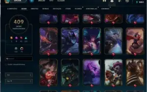 Conta lol, skins raras, mais de 400 skins