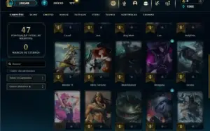 Bronze 3 com 26 Champs e 6 Skins + 5 Espolios