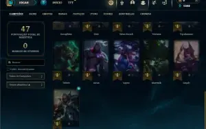 Bronze 3 com 26 Champs e 6 Skins + 5 Espolios