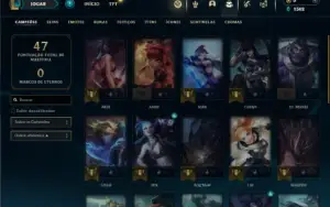 Bronze 3 com 26 Champs e 6 Skins + 5 Espolios