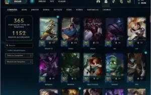 Conta Unranked com 125 Champs e 92 Skins