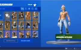Conta de fortnite com passe atual e skin de natal rara