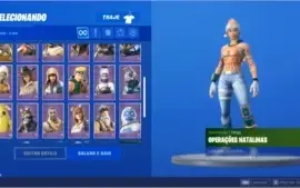 Conta de fortnite com passe atual e skin de natal rara