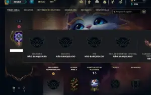 Unranked com 36 Champs e 2 Skins ( Ex Bronze )