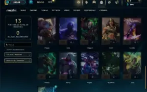 Unranked com 36 Champs e 2 Skins ( Ex Bronze )