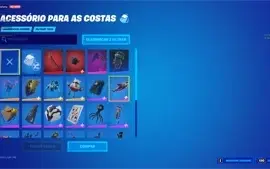 Fortnite conta 30 Skins, 10.500 Vbucks.