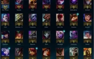 Conta lvl 33 90 campeões + 25 skins