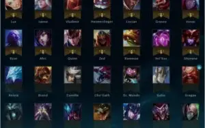 Conta lvl 33 90 campeões + 25 skins