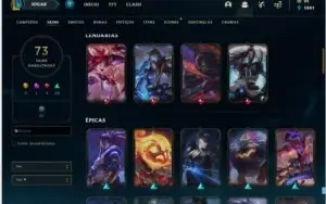 Conta lol quase full champ varias skins