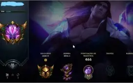 conta lol ouro IV 82 skins