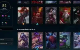 conta lol ouro IV 82 skins
