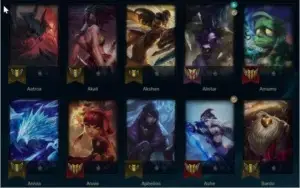 conta lol ouro IV 82 skins