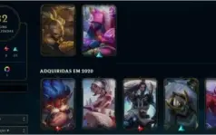 conta lol ouro IV 82 skins
