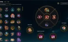 Conta League of legends (Platina, 150 skins, 125 champs)