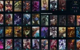 Conta League of legends (Platina, 150 skins, 125 champs)