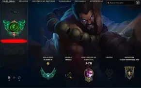 Conta League of legends (Platina, 150 skins, 125 champs)
