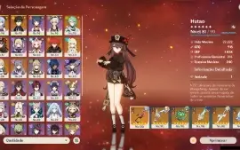 Genshin Impact - Ar54 , 7 Personagens T5 E 6 Armas T5 +2 Bis
