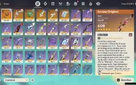 Genshin Impact - Ar54 , 7 Personagens T5 E 6 Armas T5 +2 Bis